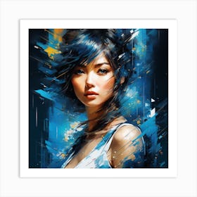 Skyy with Jet Black Hair Art Print