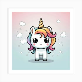 Cute Unicorn 691 Art Print