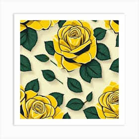 Yellow Roses 1 Art Print