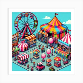 8-bit carnival Art Print