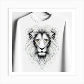 Lion Head Sweatshirt Art Print