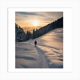 Walk In The Snow Art Print