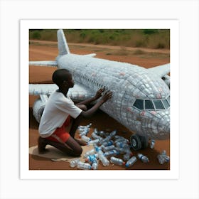 Plastic Airplane Art Print