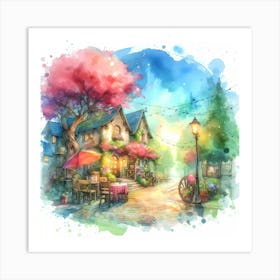 Watercolor Watercolor Painting Art Print