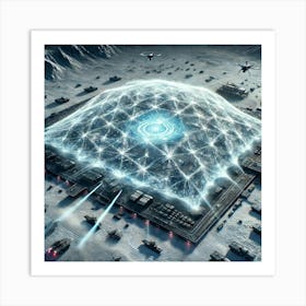 A Futuristic Sci Fi Depiction Of A Stealth Field P Art Print