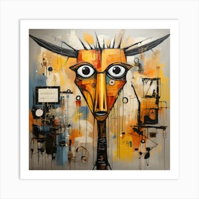 Abstract Majesty Deer Face Art Art Print