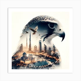 Eagle In Dubai Art Print