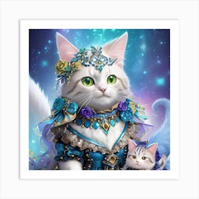 Princess Cat 2 Art Print