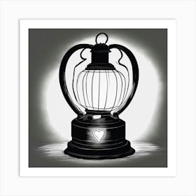 Lantern With A Heart Art Print