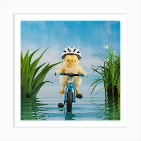 A Photo Of A Cute Yellow Chick Riding A 4dxardrvqy Mjpkw8o6n1a Trnxw90cqiytrl 2naktxq Art Print