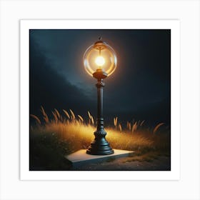 Street Lamp At Night 2 Art Print