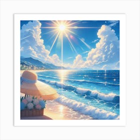 Sunny Day On The Beach Art Print