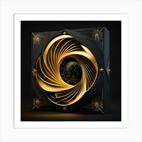 Black And Gold 1 Art Print