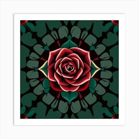 Red Rose Art Print