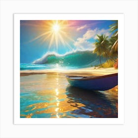 Boat On The Beach 5 Art Print