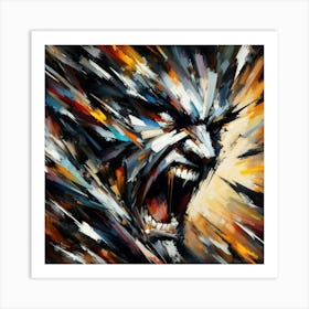 Abstract Expression of Animalistic Anger Art Print