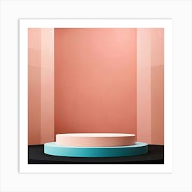 Pink And Blue Room Art Print