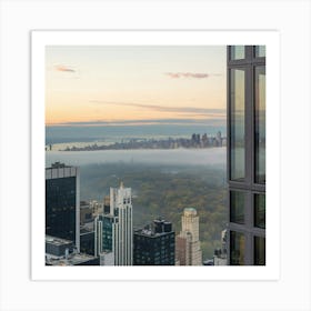 Sunrise Over Manhattan Art Print