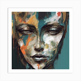 Abstract Face Two Art Print 3 Art Print