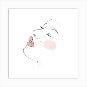 Timeless Love Face With Freckles Art Print