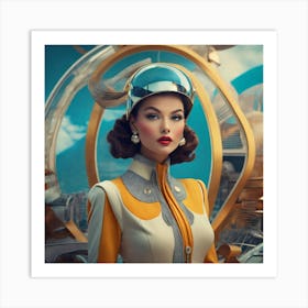 Futuristic Woman Art Print