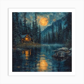 Cabin In The Woods 1 Art Print