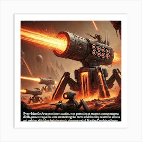 Pyro Mantle Artillery Volcanic Barrage Art Print