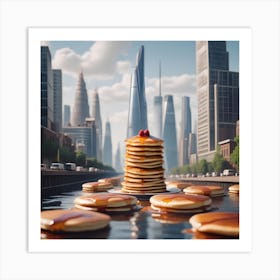 Pancakes In The City Art Print