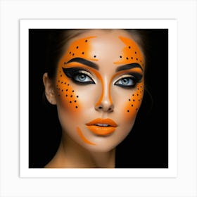 Halloween Makeup Art Print