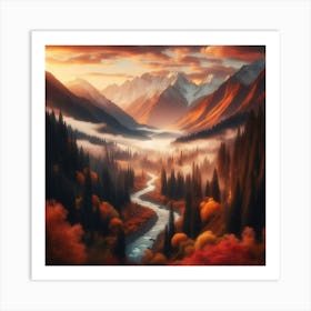 Autumn In The Mountains Art Print