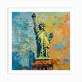 Statue Of Liberty NY Oil Painting Art Print