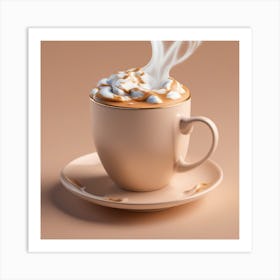 Coffee Cup With Steam Art Print