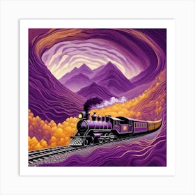 Purple Train Art Print