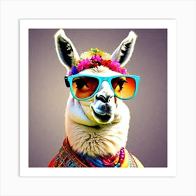 Llama In Sunglasses 1 Art Print