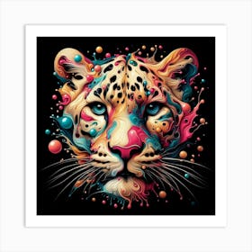 Psychedelic Leopard Art Print