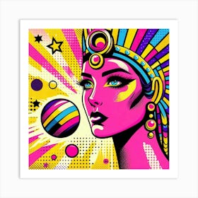 Pop Egyptian Anisa Aurora Art Print