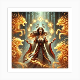 Priestess Kaida Elemental Communion Art Print