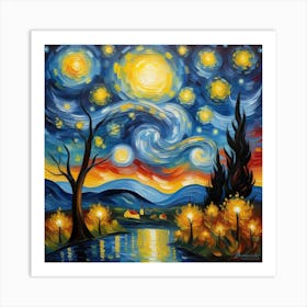 Starry Night 9 Art Print