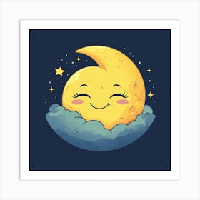 Moon And Stars 1 Art Print