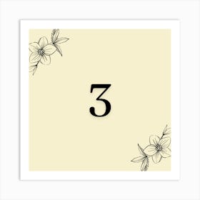 Wedding and birthday Table Number Art Print