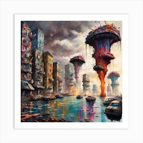 Futuristic Cityscape Art Print