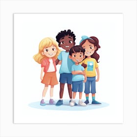 Group Of Kids 6 Art Print