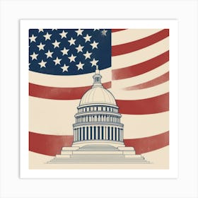 Us Capitol Building Art Print