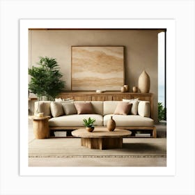 Ultra Realistic Photo Of Bali Inspired Cream Stone (2) Art Print