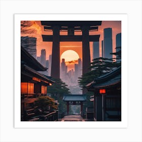 Asian Cityscape Art Print