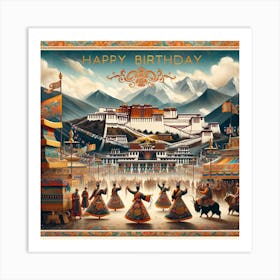Happy Birthday Tibet Art Print