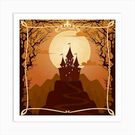 Halloween Castle Art Print