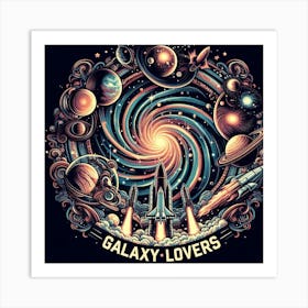 Galaxy Lovers Art Print