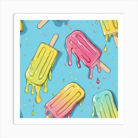 Ice Cream Pops 4 Art Print