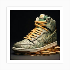 Nike Dunk High Money Art Print